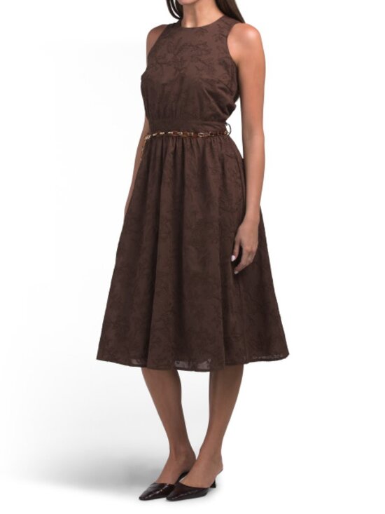 Badgley Mischka Dresses & Skirts - BADGLEY MISCHKA Rope Belt Textured Maxi Dress